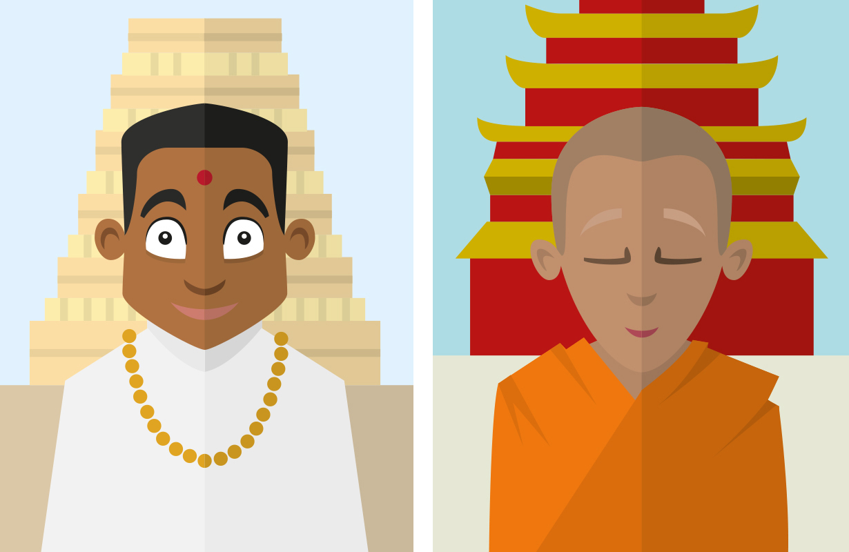 illustration-illustrator-tegning-tegner-religion-kristendom-buddisme-malene-hald-folkeskolen-undervisning-8a