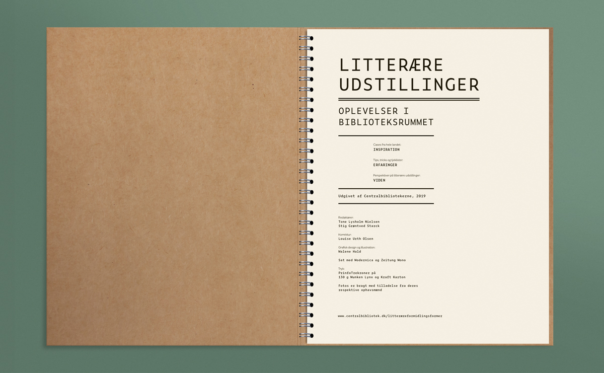 Grafisk design til Gentofte Bibliotek, Litterære Udstillinger, første side