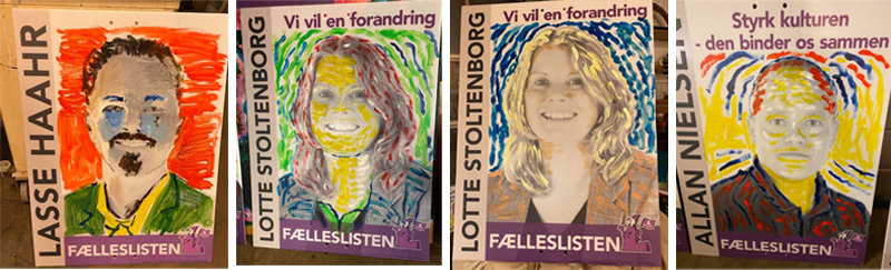 Fælleslisten i Ikast-Brande valgplakater